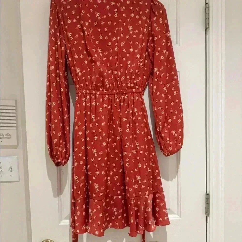 satin red dress - Picture 3 of 3